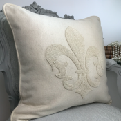 PILLOWCASE HANDMADE EMBROIDERED IVORY - LILY